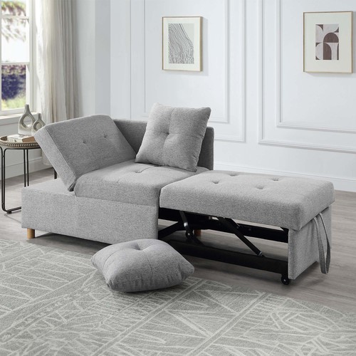 Futon sofa bed gray 1 - sofa, 4-in-1
