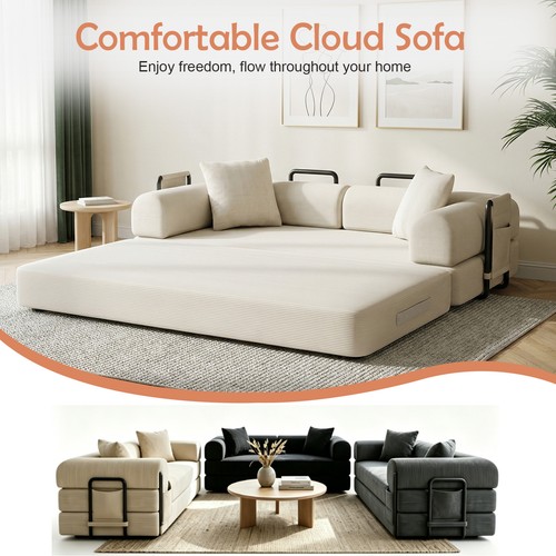 Seater futon sleeper sofa - 3,