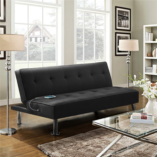 Modern fabric futon - 66", sofa