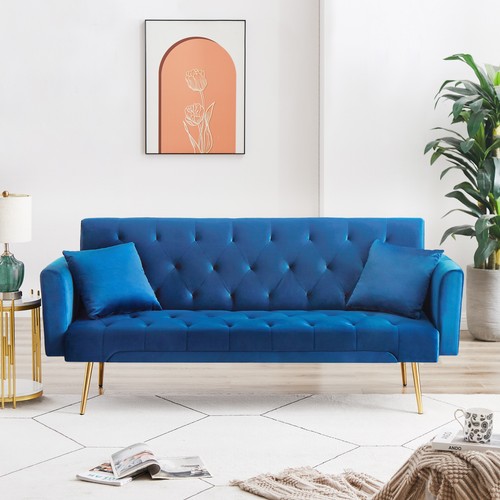 Modern tufted velvet futon - modern,